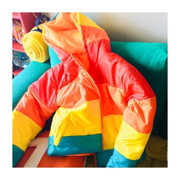 CASUAL STRIPED MULTICOLORED COTTON-PADDED JACKET - Picture 8 of 8